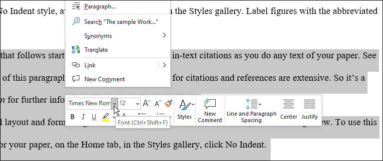 Verwenden Sie das mla-Format in Microsoft Word