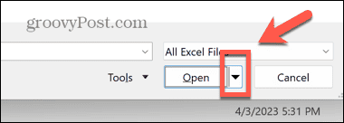 Excel-Pfeil öffnen