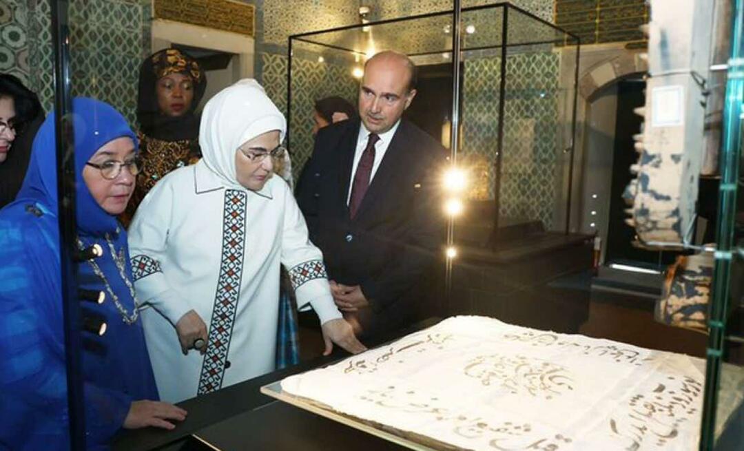 First Lady Erdoğan stattete dem Topkapı-Palast mit den Ehefrauen der Staatsoberhäupter einen bedeutungsvollen Besuch ab