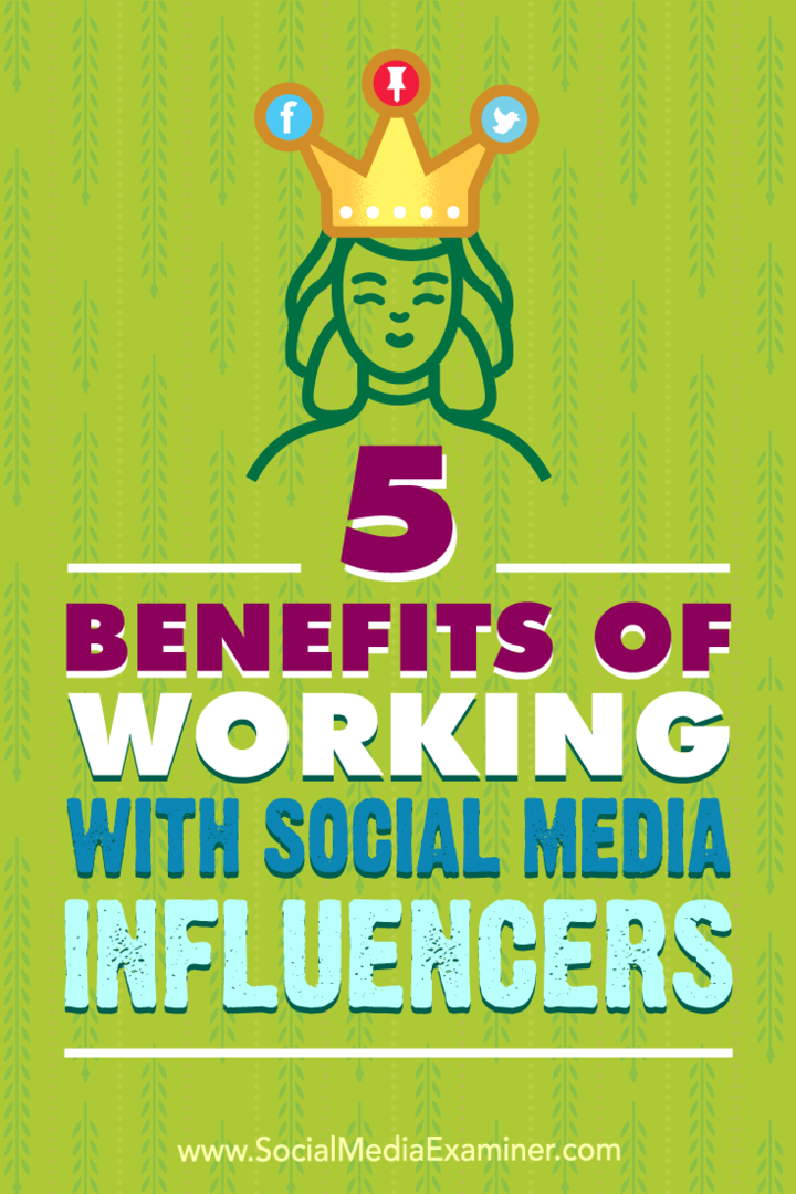 5 Vorteile der Arbeit mit Social Media Influencern von Shane Barker auf Social Media Examiner.