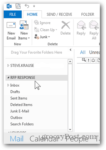 Mailbox Outlook 2013 hinzufügen - Neues zusätzliches Postfach aufgelistet