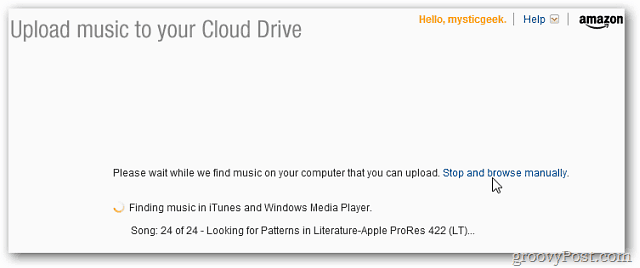 Amazon Cloud Player MP3-Uploader