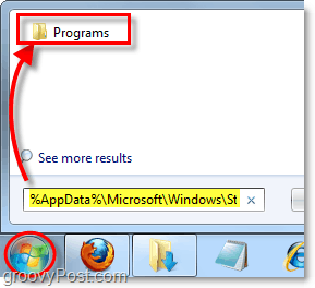 Greifen Sie über das Startmenü in Windows 7 auf den Startmenüordner zu