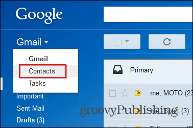 Google Mail Star kontaktiert den Desktop