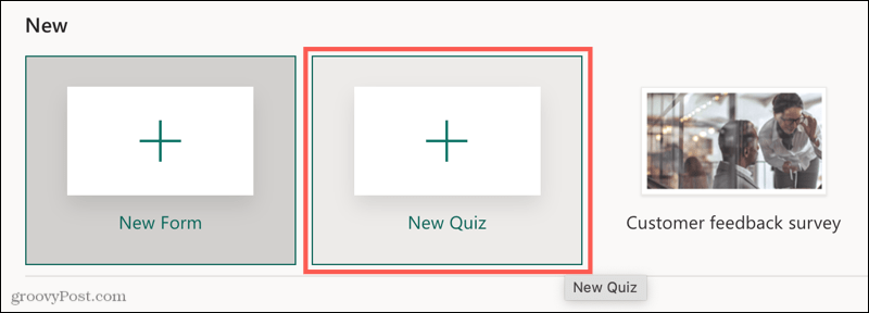 Microsoft Forms neues Quiz