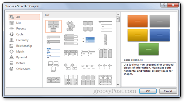 Smartart Smart Art Powerpoint Powerpoint 2013 Windows anpassen Typen wählen Auswahl mehrere