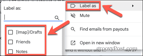 Google Mail-Label als