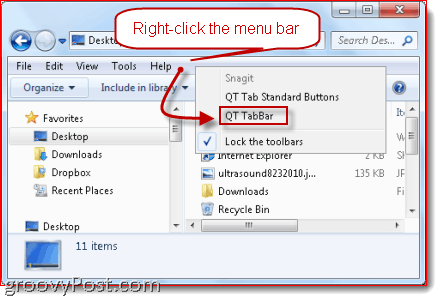 Registerkarten-Browsing im Windows Explorer qttabbar