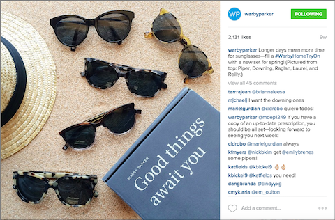 Warby-Parker Instagram-Post