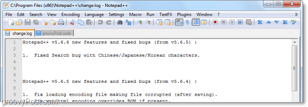 Verwenden von Notepad ++ in Windows 7