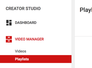 Öffnen Sie Ihre Wiedergabeliste in Creator Studio und klicken Sie auf Bearbeiten.