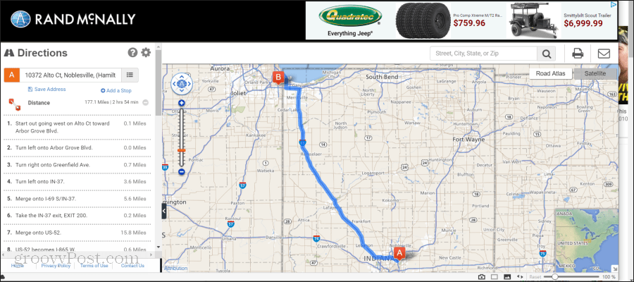 Rand mcnally Online-Mapping