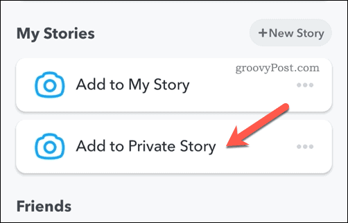 Zu einer privaten Snapchat-Story hinzufügen