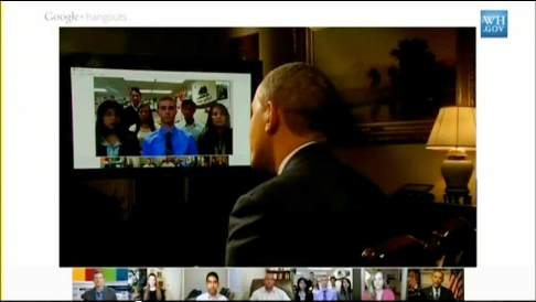 Präsident Obama Hangout
