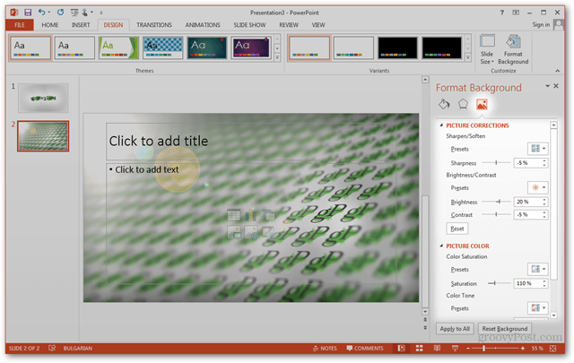 Office 2013-Vorlage Erstellen Benutzerdefiniertes Design erstellen POTX Anpassen von Folien Folien Tutorial Erstellen von Bildfensteränderungen Bearbeiten von Bildern Fotos