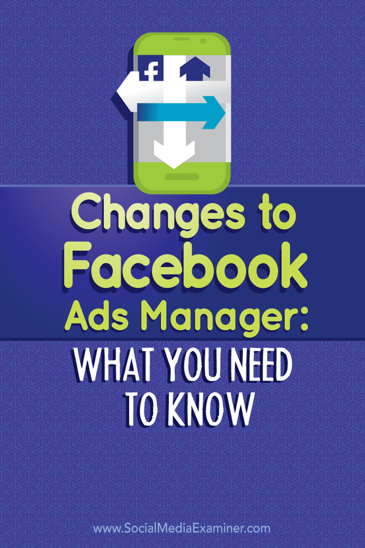 Änderungen am Facebook Ads Manager