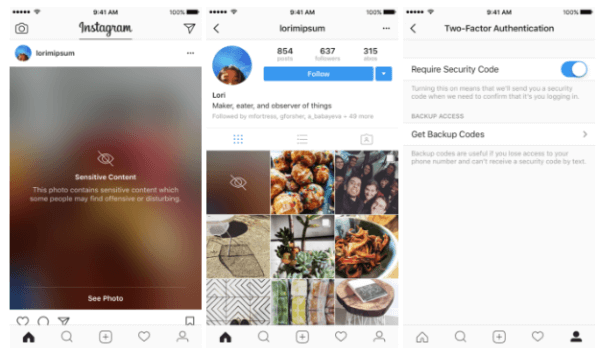 Instagram erweitert die Zwei-Faktor-Authentifizierung auf alle Benutzer und verwischt vertrauliche Inhalte.