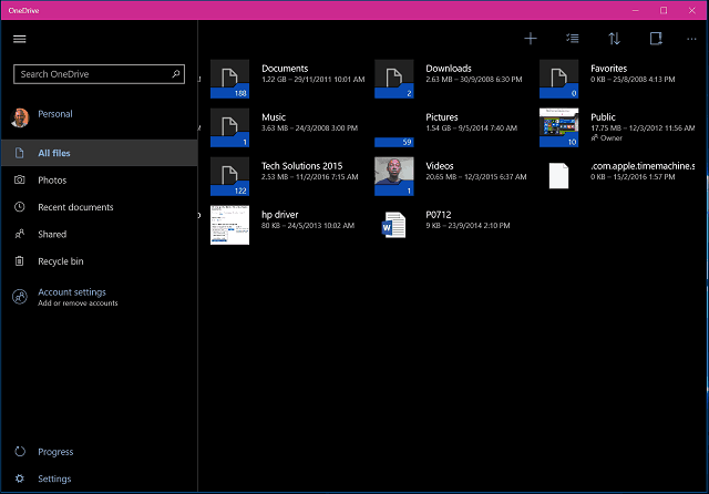 OneDrive App Windows 10 4