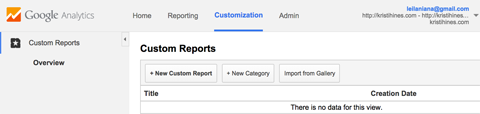 Benutzerdefinierte Berichte in Google Analytics