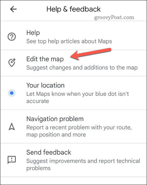 Bearbeiten Sie eine Karte in Google Maps