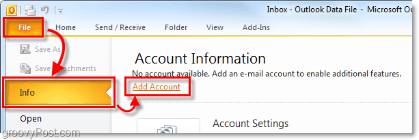 Fügen Sie Google Mail zu Outlook 2010 hinzu