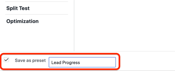 Erstellen Sie einen benutzerdefinierten Lead-Fortschrittsbericht im Facebook Ads Manager, Schritt 4