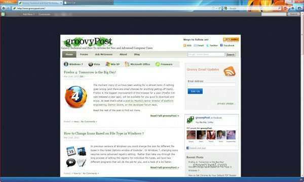 Firefox 4 neue Benutzeroberfläche und Geschwindigkeit