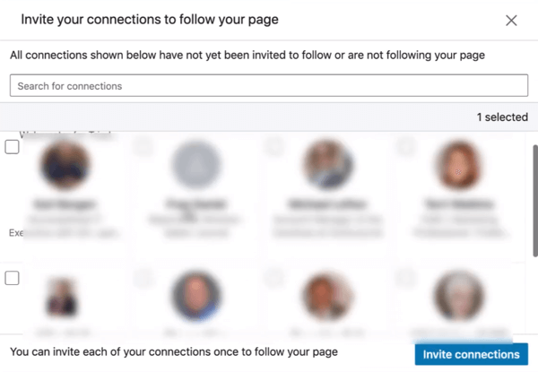 Laden Sie Verbindungen ein, Ihrer LinkedIn-Seite zu folgen, Schritt 2.