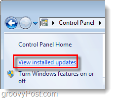 Installierte Windows 7-Updates anzeigen