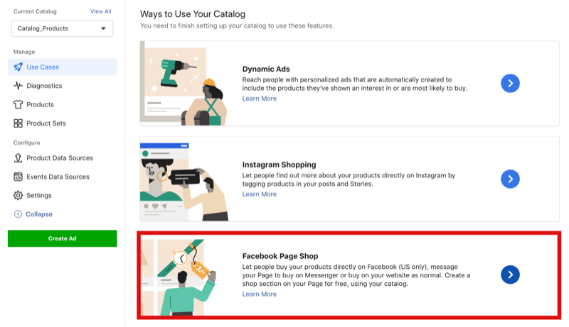 So verbinden Sie den Facebook-Katalog mit dem Facebook-Shop