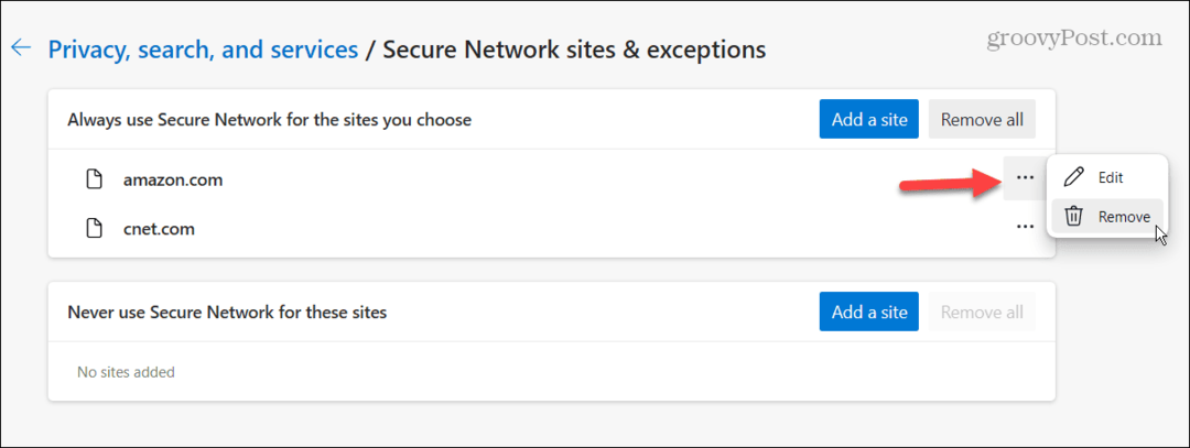 Verwenden Sie Microsoft Edge VPN