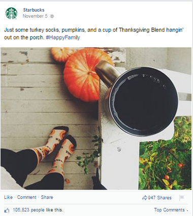Starbucks Facebook-Post