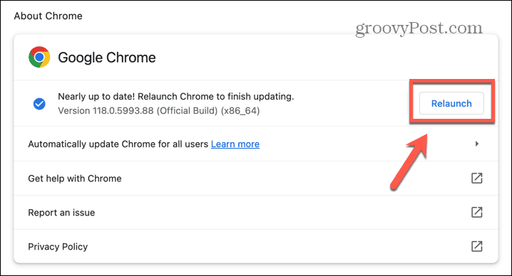 Chrome-Relaunch