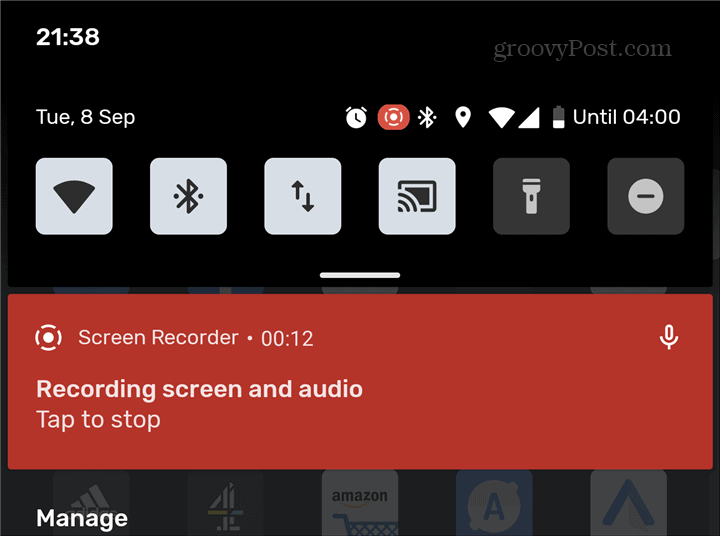 Android Screen Recorder Aufnahme