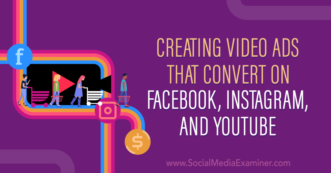 Erstellen von Videoanzeigen, die auf Facebook, Instagram und YouTube konvertieren, mit Einblicken von Matt Johnston im Social Media Marketing Podcast.
