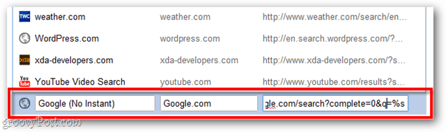 Fügen Sie eine Suchmaschine zu Google Chrome hinzu
