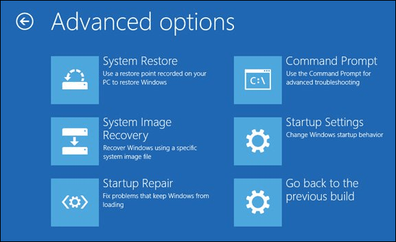 Erweiterte Startoptionen Windows 10