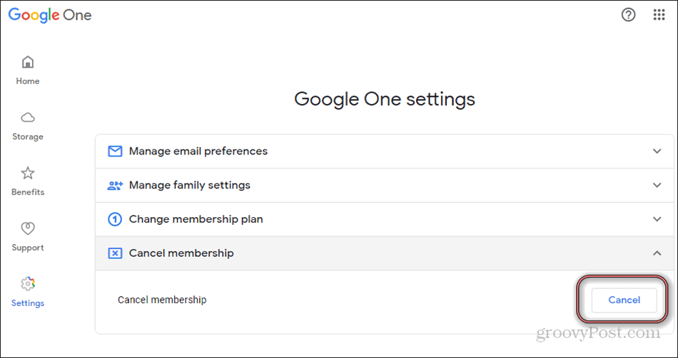 Google One kündigt die Mitgliedschaft
