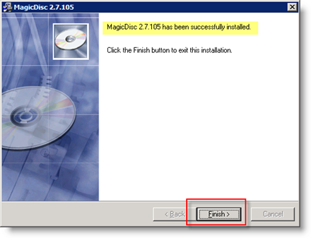 Beenden Sie die MagicISO-Installation unter Windows Server 2008