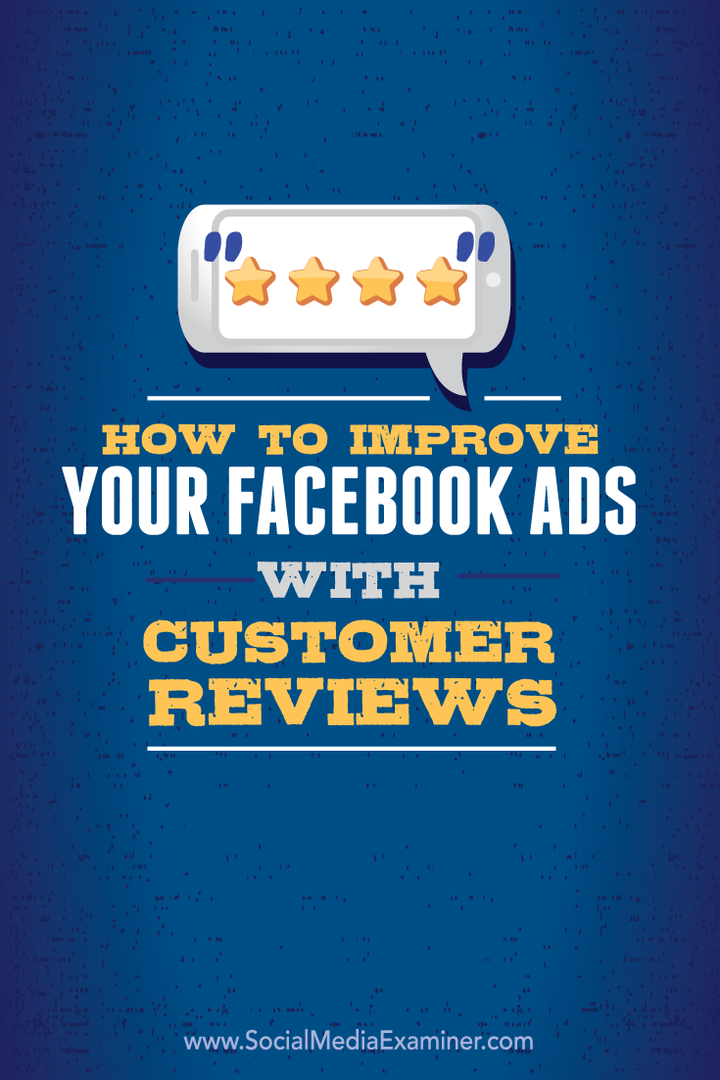 wie man Facebook-Anzeigen mit Kundenbewertungen verbessert