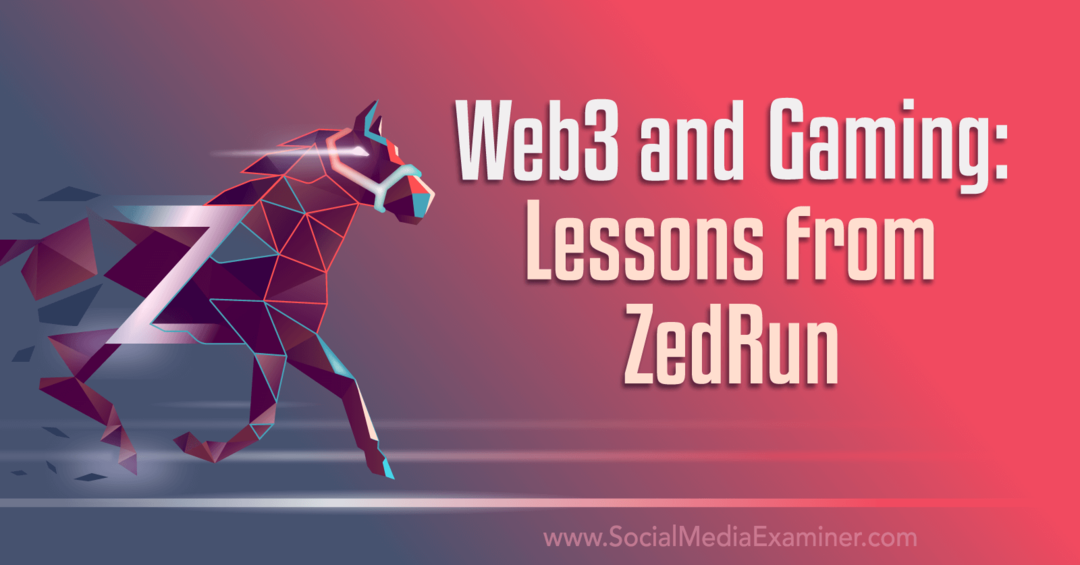 Web3- und Gaming-Lektionen von Zed, durchgeführt von einem Social-Media-Prüfer