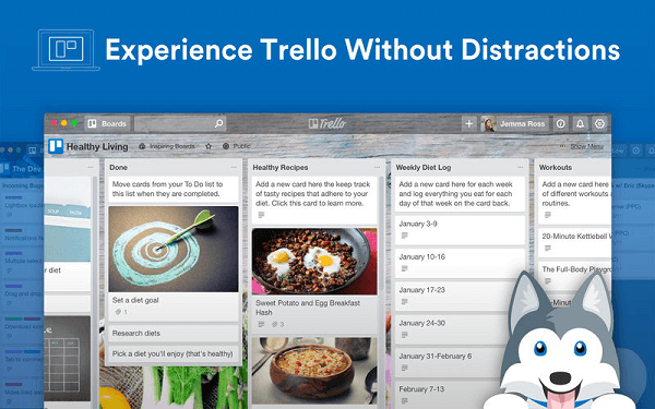 Holen Sie sich Trello für den Desktop auf Mac und Windows.