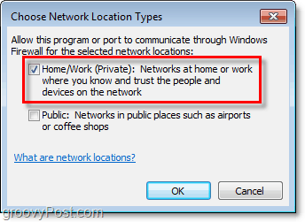 So wählen Sie manuell ein Netzwerk für Ihre Windows 7-Firewall-Ausnahme aus