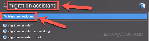 Mac Spotlight Migrationsassistent