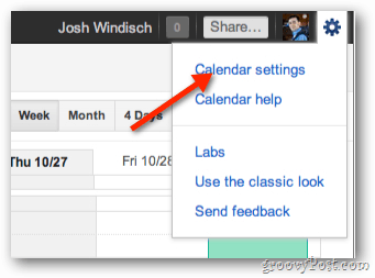 Google Kalendereinstellungen