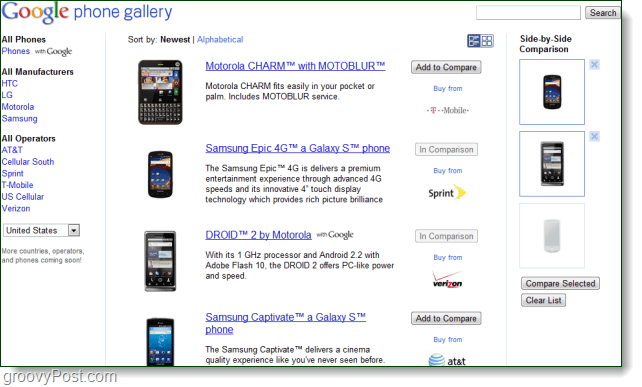 Google Phone Galerie