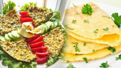 Vollkorn-Hafer-Omelett-Rezept zum Frühstück! Wie viele Kalorien enthält ein Haferflockenomelett? Diätetisches Eierrezept