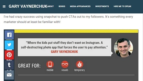 Gary Vanderchuk Zitat über die Bedeutung von Snapchat