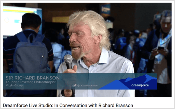 Beispiel für ein Interview mit der Dreamforce Richard Branson
