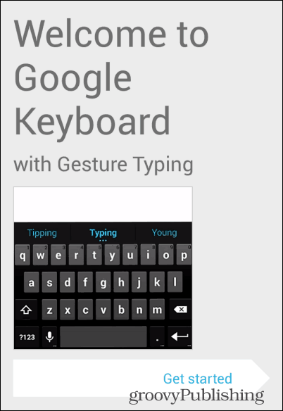 Android KitKat Tastatur loslegen